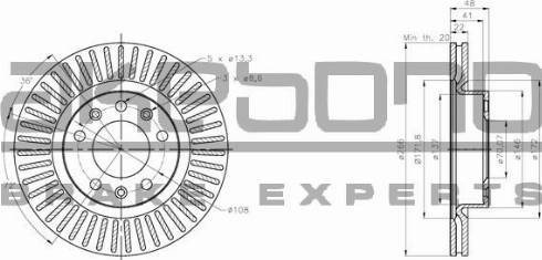 Akebono BN-0671 - Спирачен диск vvparts.bg