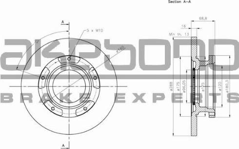 Akebono BN-0677 - Спирачен диск vvparts.bg