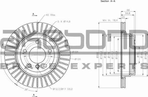 Akebono BN-0096 - Спирачен диск vvparts.bg