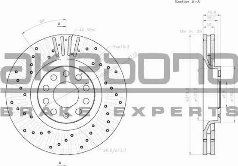 Akebono BN-0082 - Спирачен диск vvparts.bg