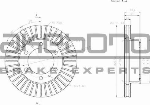 Akebono BN-0859 - Спирачен диск vvparts.bg