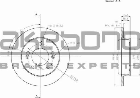 Akebono BN-0362 - Спирачен диск vvparts.bg