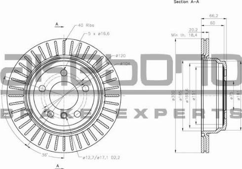 Akebono BN-0274 - Спирачен диск vvparts.bg