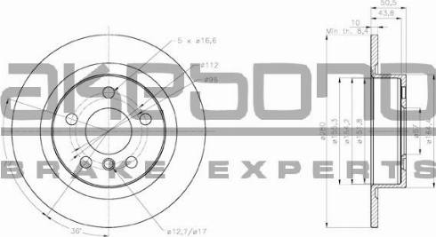 Akebono BN-0739 - Спирачен диск vvparts.bg