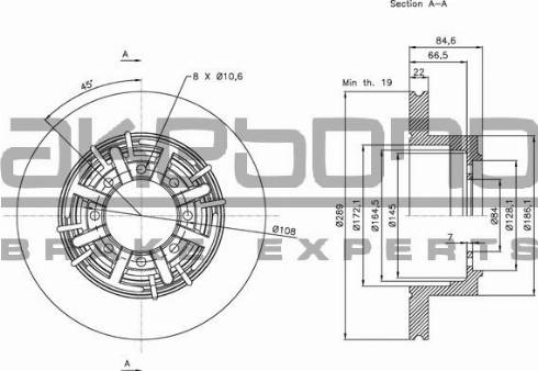 Akebono BN-0777 - Спирачен диск vvparts.bg