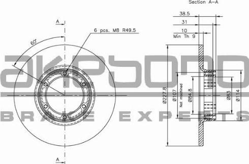 Akebono BN-1190E - Спирачен диск vvparts.bg