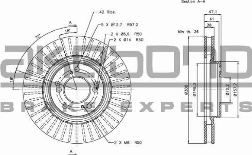 Akebono BN-1192E - Спирачен диск vvparts.bg