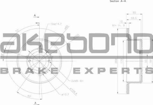 Akebono BN-1183 - Спирачен диск vvparts.bg