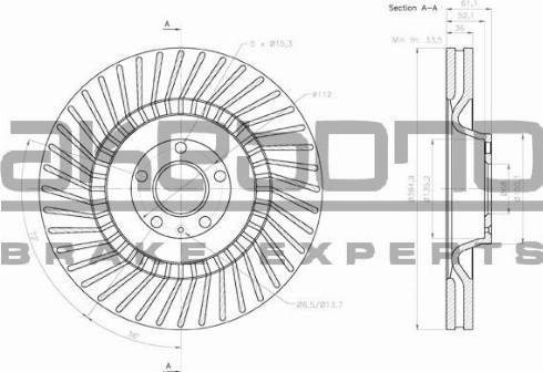 Akebono BN-1204 - Спирачен диск vvparts.bg