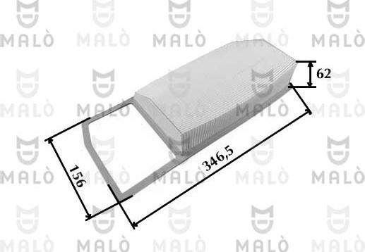 AKRON-MALÒ 1500616 - Въздушен филтър vvparts.bg