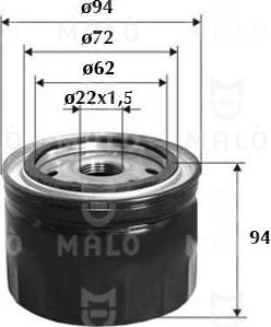 AKRON-MALÒ 1510039 - Маслен филтър vvparts.bg