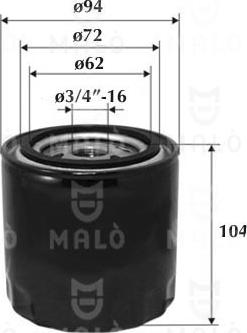 AKRON-MALÒ 1510072 - Маслен филтър vvparts.bg