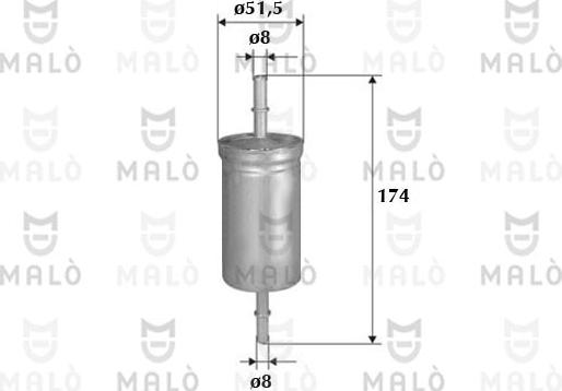 AKRON-MALÒ 1520126 - Горивен филтър vvparts.bg