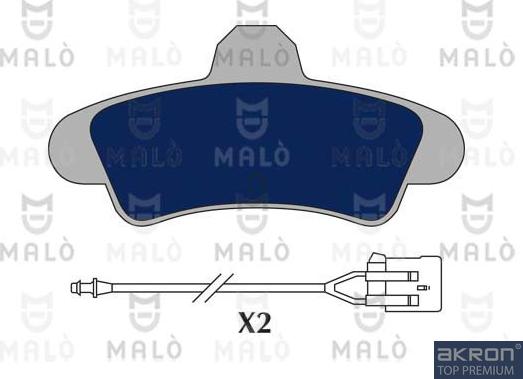 AKRON-MALÒ 1050524 - Комплект спирачно феродо, дискови спирачки vvparts.bg