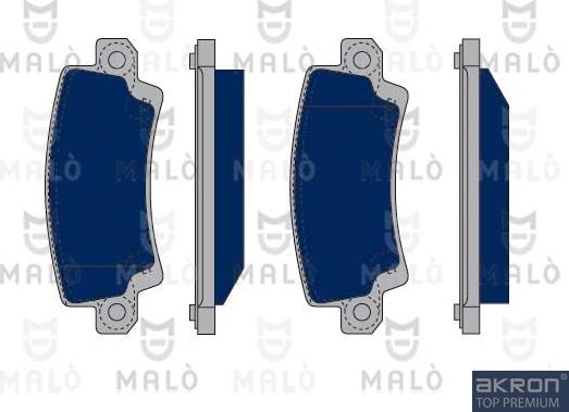 AKRON-MALÒ 1050049 - Комплект спирачно феродо, дискови спирачки vvparts.bg