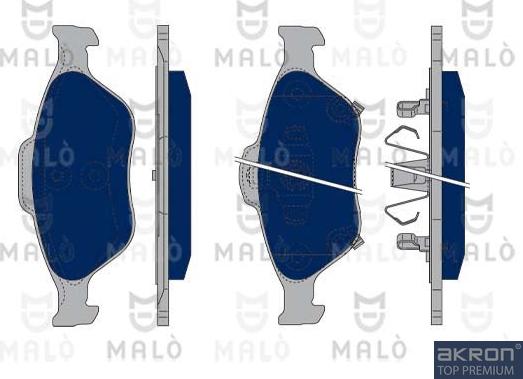 AKRON-MALÒ 1050041 - Комплект спирачно феродо, дискови спирачки vvparts.bg