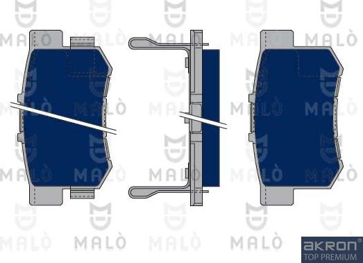 AKRON-MALÒ 1050048 - Комплект спирачно феродо, дискови спирачки vvparts.bg