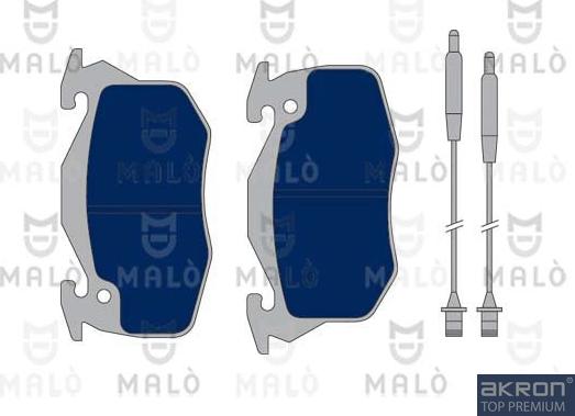 AKRON-MALÒ 1050055 - Комплект спирачно феродо, дискови спирачки vvparts.bg