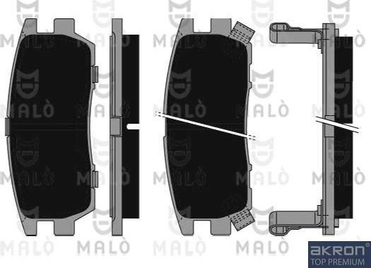 AKRON-MALÒ 1050063 - Комплект спирачно феродо, дискови спирачки vvparts.bg