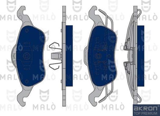 AKRON-MALÒ 1050005 - Комплект спирачно феродо, дискови спирачки vvparts.bg