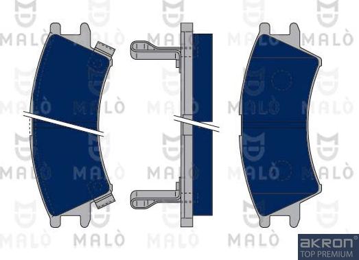 AKRON-MALÒ 1050018 - Комплект спирачно феродо, дискови спирачки vvparts.bg