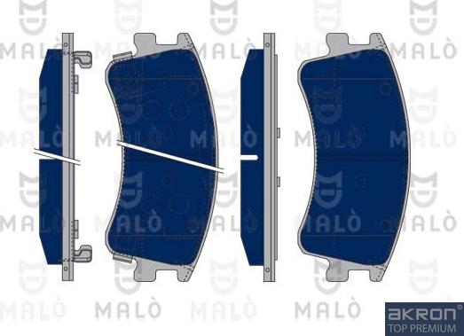 AKRON-MALÒ 1050087 - Комплект спирачно феродо, дискови спирачки vvparts.bg