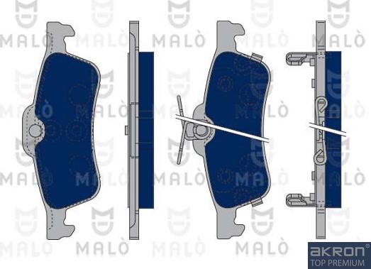 AKRON-MALÒ 1050039 - Комплект спирачно феродо, дискови спирачки vvparts.bg