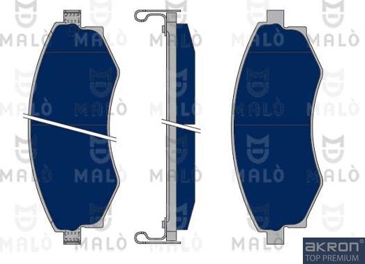 AKRON-MALÒ 1050028 - Комплект спирачно феродо, дискови спирачки vvparts.bg