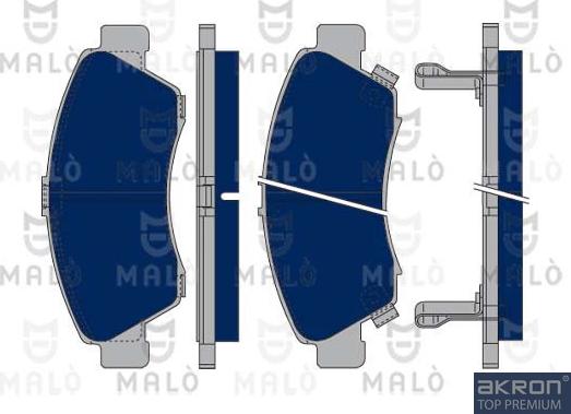 AKRON-MALÒ 1050022 - Комплект спирачно феродо, дискови спирачки vvparts.bg