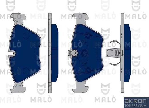 AKRON-MALÒ 1050073 - Комплект спирачно феродо, дискови спирачки vvparts.bg