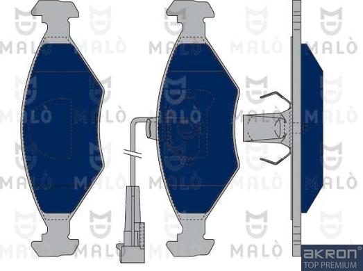 AKRON-MALÒ 1050072 - Комплект спирачно феродо, дискови спирачки vvparts.bg