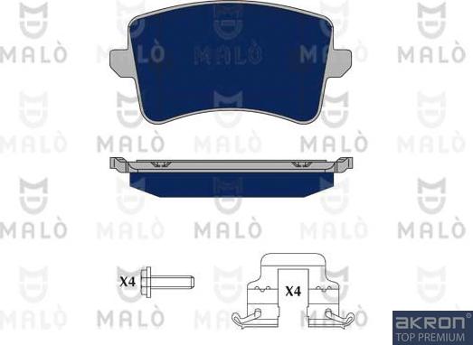 AKRON-MALÒ 1050163 - Комплект спирачно феродо, дискови спирачки vvparts.bg