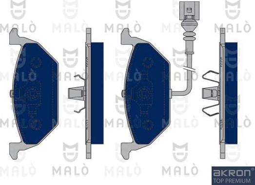 AKRON-MALÒ 1050103 - Комплект спирачно феродо, дискови спирачки vvparts.bg