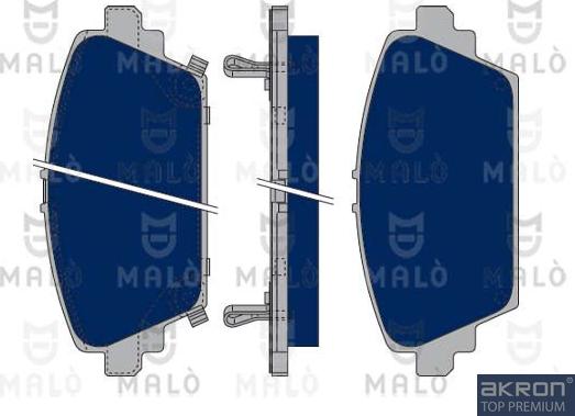 AKRON-MALÒ 1050119 - Комплект спирачно феродо, дискови спирачки vvparts.bg