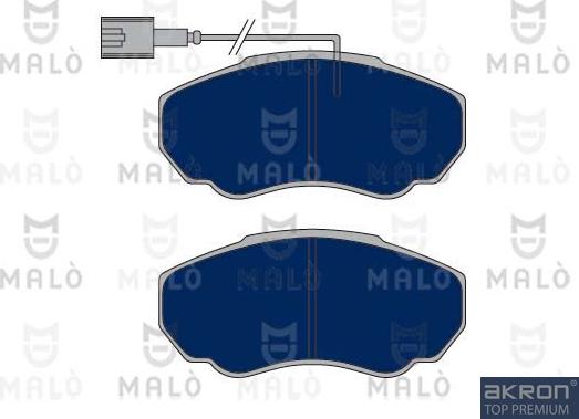 AKRON-MALÒ 1050123 - Комплект спирачно феродо, дискови спирачки vvparts.bg