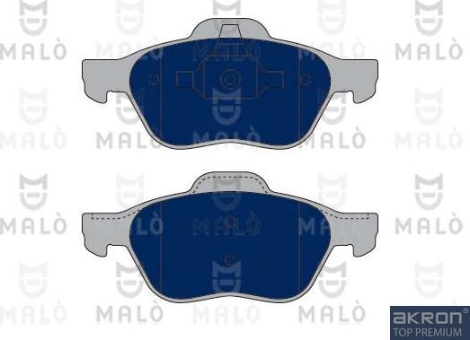 AKRON-MALÒ 1050173 - Комплект спирачно феродо, дискови спирачки vvparts.bg