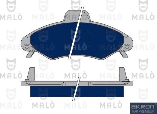 AKRON-MALÒ 1050360 - Комплект спирачно феродо, дискови спирачки vvparts.bg