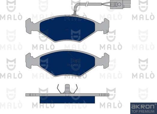 AKRON-MALÒ 1050368 - Комплект спирачно феродо, дискови спирачки vvparts.bg