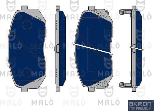 AKRON-MALÒ 1050306 - Комплект спирачно феродо, дискови спирачки vvparts.bg