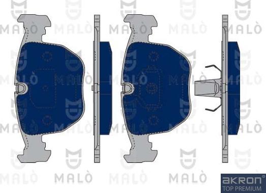 AKRON-MALÒ 1050300 - Комплект спирачно феродо, дискови спирачки vvparts.bg