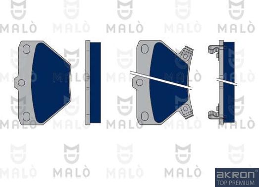 AKRON-MALÒ 1050301 - Комплект спирачно феродо, дискови спирачки vvparts.bg