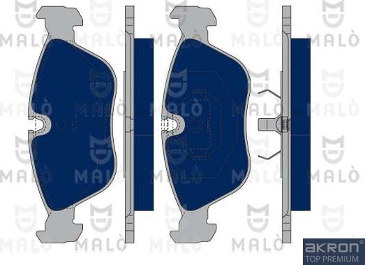 AKRON-MALÒ 1050317 - Комплект спирачно феродо, дискови спирачки vvparts.bg