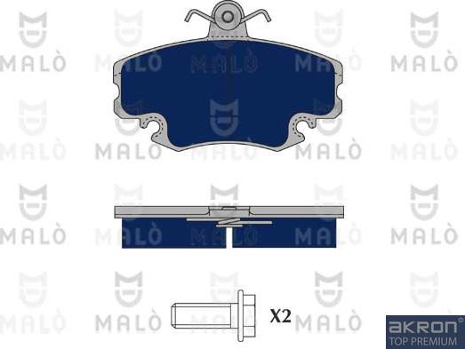 AKRON-MALÒ 1050381 - Комплект спирачно феродо, дискови спирачки vvparts.bg