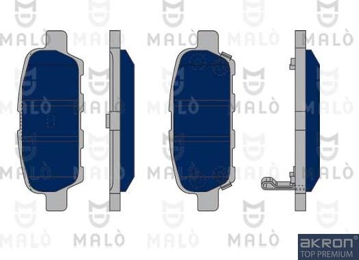 AKRON-MALÒ 1050330 - Комплект спирачно феродо, дискови спирачки vvparts.bg