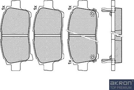 AKRON-MALÒ 1050332 - Комплект спирачно феродо, дискови спирачки vvparts.bg