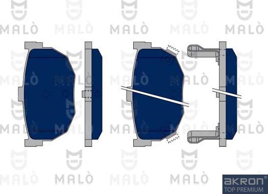 AKRON-MALÒ 1050370 - Комплект спирачно феродо, дискови спирачки vvparts.bg