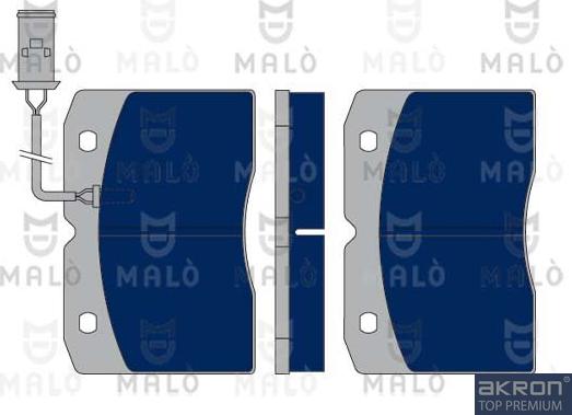 AKRON-MALÒ 1050378 - Комплект спирачно феродо, дискови спирачки vvparts.bg