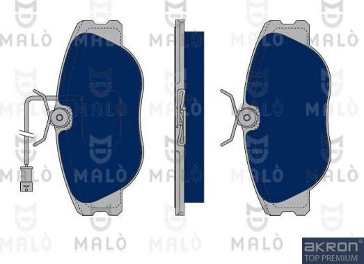 AKRON-MALÒ 1050299 - Комплект спирачно феродо, дискови спирачки vvparts.bg