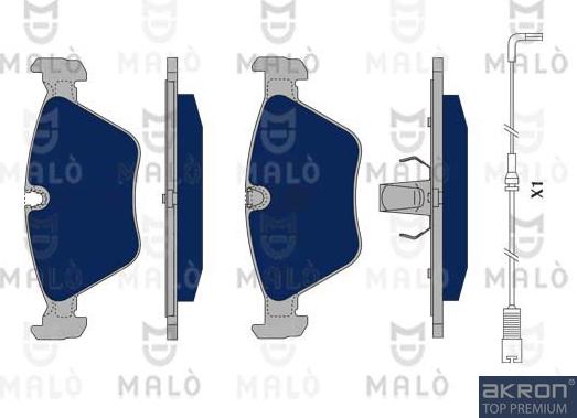 AKRON-MALÒ 1050291 - Комплект спирачно феродо, дискови спирачки vvparts.bg