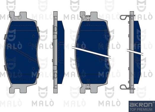 AKRON-MALÒ 1050200 - Комплект спирачно феродо, дискови спирачки vvparts.bg